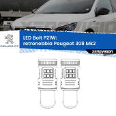 0 Retronebbia LED Peugeot 308 Mk2 2013 - 2019: P21W Bolt P21W: LED Bolt Rossi (Coppia)