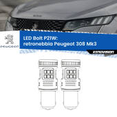 0 Retronebbia LED Peugeot 308 Mk3 2020 in poi: P21W Bolt P21W: LED Bolt Rossi (Coppia)