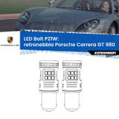 0 Retronebbia LED Porsche Carrera GT 980 2003 - 2006: P21W Bolt P21W: LED Bolt Rossi (Coppia)