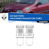 0 Retronebbia LED Renault Clio II Mk2 1998 - 2004: P21W Bolt P21W: LED Bolt Rossi (Coppia)