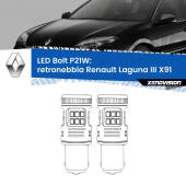 0 Retronebbia LED Renault Laguna III X91 2007 - 2015: P21W Bolt P21W: LED Bolt Rossi (Coppia)