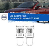 0 Retronebbia LED Volvo C70 II 542 2006 - 2009: P21/5W Bolt P21/5W: LED Bolt Rossi (Coppia)