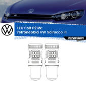 0 Retronebbia LED VW Scirocco III 2008 - 2017: P21W Bolt P21W: LED Bolt Rossi (Coppia)