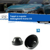 0 Tappi a cupola per Abbaglianti Hyundai Kona OS 2017 -2022 (Coppia) Coppia tappi coprifaro a cupola 75mm