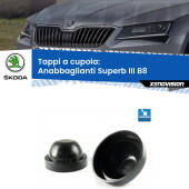 Coppia tappi coprifaro maggiorati a cupola 95mm