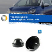 Coppia tappi coprifaro a cupola 70mm