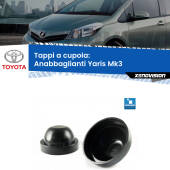 0 Tappi a cupola per Anabbaglianti H4 Toyota Yaris Mk3 fari a parabola (Coppia) Coppia tappi coprifaro a cupola 80mm