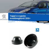 0 Tappi a cupola per Anabbaglianti H7 Peugeot 206+ 2009 - 2013 (Coppia) Coppia tappi coprifaro a cupola 70mm