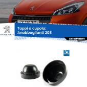 0 Tappi a cupola per Anabbaglianti H7 Peugeot 208 prima serie (Coppia) Coppia tappi coprifaro a cupola 75mm