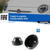 0 Tappi a cupola per Fendinebbia Fiat 500 2007 - 2022 (Coppia) Coppia tappi coprifaro a cupola 70mm