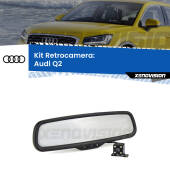 0 Telecamera e Specchio retrovisore OEM Look con display invisibile per Audi Q2 Kit Retrovisore Telecamera Retromarcia con schermo 4" invisibile | Staffa OEM