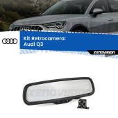 0 Telecamera e Specchio retrovisore OEM Look con display invisibile per Audi Q3 Kit Retrovisore Telecamera Retromarcia con schermo 4" invisibile | Staffa OEM