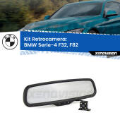 0 Telecamera e Specchio retrovisore OEM Look con display invisibile per BMW Serie-4 F32, F82 Kit Retrovisore Telecamera Retromarcia con schermo 4" invisibile | Staffa OEM