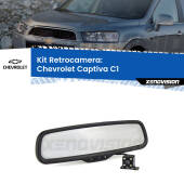0 Telecamera e Specchio retrovisore OEM Look con display invisibile per Chevrolet Captiva C1 Kit Retrovisore Telecamera Retromarcia con schermo 4" invisibile | Staffa OEM