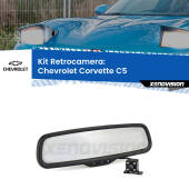 0 Telecamera e Specchio retrovisore OEM Look con display invisibile per Chevrolet Corvette C5 Kit Retrovisore Telecamera Retromarcia con schermo 4" invisibile | Staffa OEM