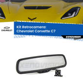 0 Telecamera e Specchio retrovisore OEM Look con display invisibile per Chevrolet Corvette C7 Kit Retrovisore Telecamera Retromarcia con schermo 4" invisibile | Staffa OEM