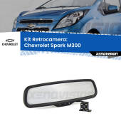 0 Telecamera e Specchio retrovisore OEM Look con display invisibile per Chevrolet Spark M300 Kit Retrovisore Telecamera Retromarcia con schermo 4" invisibile | Staffa OEM