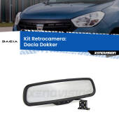 0 Telecamera e Specchio retrovisore OEM Look con display invisibile per Dacia Dokker Kit Retrovisore Telecamera Retromarcia con schermo 4" invisibile | Staffa OEM