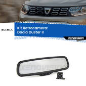 0 Telecamera e Specchio retrovisore OEM Look con display invisibile per Dacia Duster II Kit Retrovisore Telecamera Retromarcia con schermo 4" invisibile | Staffa OEM