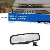 0 Telecamera e Specchio retrovisore OEM Look con display invisibile per Dacia Duster III Kit Retrovisore Telecamera Retromarcia con schermo 4" invisibile | Staffa OEM