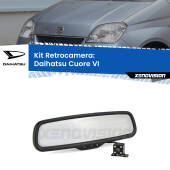 0 Telecamera e Specchio retrovisore OEM Look con display invisibile per Daihatsu Cuore VI Kit Retrovisore Telecamera Retromarcia con schermo 4" invisibile | Staffa OEM