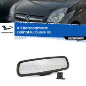 0 Telecamera e Specchio retrovisore OEM Look con display invisibile per Daihatsu Cuore VII Kit Retrovisore Telecamera Retromarcia con schermo 4" invisibile | Staffa OEM
