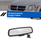 0 Telecamera e Specchio retrovisore OEM Look con display invisibile per Dodge Caliber Kit Retrovisore Telecamera Retromarcia con schermo 4" invisibile | Staffa OEM