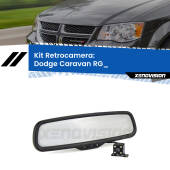 0 Telecamera e Specchio retrovisore OEM Look con display invisibile per Dodge Caravan RG_ Kit Retrovisore Telecamera Retromarcia con schermo 4" invisibile | Staffa OEM