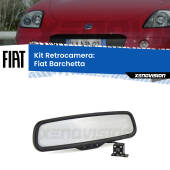 0 Telecamera e Specchio retrovisore OEM Look con display invisibile per Fiat Barchetta Kit Retrovisore Telecamera Retromarcia con schermo 4" invisibile | Staffa OEM