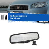0 Telecamera e Specchio retrovisore OEM Look con display invisibile per Fiat Linea Kit Retrovisore Telecamera Retromarcia con schermo 4" invisibile | Staffa OEM