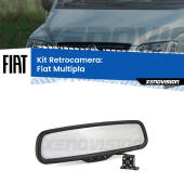 0 Telecamera e Specchio retrovisore OEM Look con display invisibile per Fiat Multipla Kit Retrovisore Telecamera Retromarcia con schermo 4" invisibile | Staffa OEM