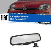 0 Telecamera e Specchio retrovisore OEM Look con display invisibile per Fiat Panda 312 Kit Retrovisore Telecamera Retromarcia con schermo 4" invisibile | Staffa OEM