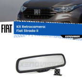 0 Telecamera e Specchio retrovisore OEM Look con display invisibile per Fiat Strada II Kit Retrovisore Telecamera Retromarcia con schermo 4" invisibile | Staffa OEM