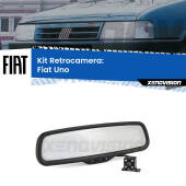 0 Telecamera e Specchio retrovisore OEM Look con display invisibile per Fiat Uno Kit Retrovisore Telecamera Retromarcia con schermo 4" invisibile | Staffa OEM