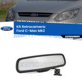 0 Telecamera e Specchio retrovisore OEM Look con display invisibile per Ford C-Max Mk2 Kit Retrovisore Telecamera Retromarcia con schermo 4" invisibile | Staffa OEM