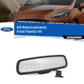 0 Telecamera e Specchio retrovisore OEM Look con display invisibile per Ford Fiesta Mk7 Kit Retrovisore Telecamera Retromarcia con schermo 4" invisibile | Staffa OEM