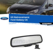 0 Telecamera e Specchio retrovisore OEM Look con display invisibile per Ford Galaxy CK Kit Retrovisore Telecamera Retromarcia con schermo 4" invisibile | Staffa OEM