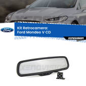 0 Telecamera e Specchio retrovisore OEM Look con display invisibile per Ford Mondeo V CD Kit Retrovisore Telecamera Retromarcia con schermo 4" invisibile | Staffa OEM