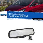 0 Telecamera e Specchio retrovisore OEM Look con display invisibile per Ford S-max WS, WA6 Kit Retrovisore Telecamera Retromarcia con schermo 4" invisibile | Staffa OEM