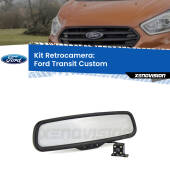 0 Telecamera e Specchio retrovisore OEM Look con display invisibile per Ford Transit Custom Kit Retrovisore Telecamera Retromarcia con schermo 4" invisibile | Staffa OEM