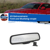 0 Telecamera e Specchio retrovisore OEM Look con display invisibile per Ford usa Mustang coupe Kit Retrovisore Telecamera Retromarcia con schermo 4" invisibile | Staffa OEM