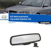 0 Telecamera e Specchio retrovisore OEM Look con display invisibile per Hyundai Elantra XD Kit Retrovisore Telecamera Retromarcia con schermo 4" invisibile | Staffa OEM