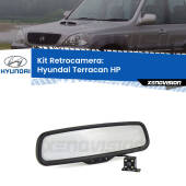 0 Telecamera e Specchio retrovisore OEM Look con display invisibile per Hyundai Terracan HP Kit Retrovisore Telecamera Retromarcia con schermo 4" invisibile | Staffa OEM