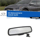 0 Telecamera e Specchio retrovisore OEM Look con display invisibile per Infiniti QX30 Kit Retrovisore Telecamera Retromarcia con schermo 4" invisibile | Staffa OEM