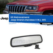0 Telecamera e Specchio retrovisore OEM Look con display invisibile per Jeep Grand cherokee II WJ, WG Kit Retrovisore Telecamera Retromarcia con schermo 4" invisibile | Staffa OEM