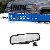 0 Telecamera e Specchio retrovisore OEM Look con display invisibile per Jeep Grand cherokee ZJ Kit Retrovisore Telecamera Retromarcia con schermo 4" invisibile | Staffa OEM