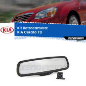 0 Telecamera e Specchio retrovisore OEM Look con display invisibile per KIA Cerato TD Kit Retrovisore Telecamera Retromarcia con schermo 4" invisibile | Staffa OEM