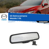 0 Telecamera e Specchio retrovisore OEM Look con display invisibile per Mazda 3 BL Kit Retrovisore Telecamera Retromarcia con schermo 4" invisibile | Staffa OEM
