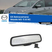 0 Telecamera e Specchio retrovisore OEM Look con display invisibile per Mazda MX-5 III NC Kit Retrovisore Telecamera Retromarcia con schermo 4" invisibile | Staffa OEM