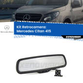 0 Telecamera e Specchio retrovisore OEM Look con display invisibile per Mercedes Citan 415 Kit Retrovisore Telecamera Retromarcia con schermo 4" invisibile | Staffa OEM